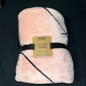 PINK Sherpa Lined Blanket